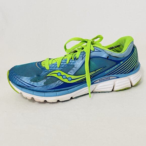 Saucony Kinvara 5 Womens 9.5 Running Shoes S10238-3 Blue Green Sneakers Trainers - Picture 4 of 12
